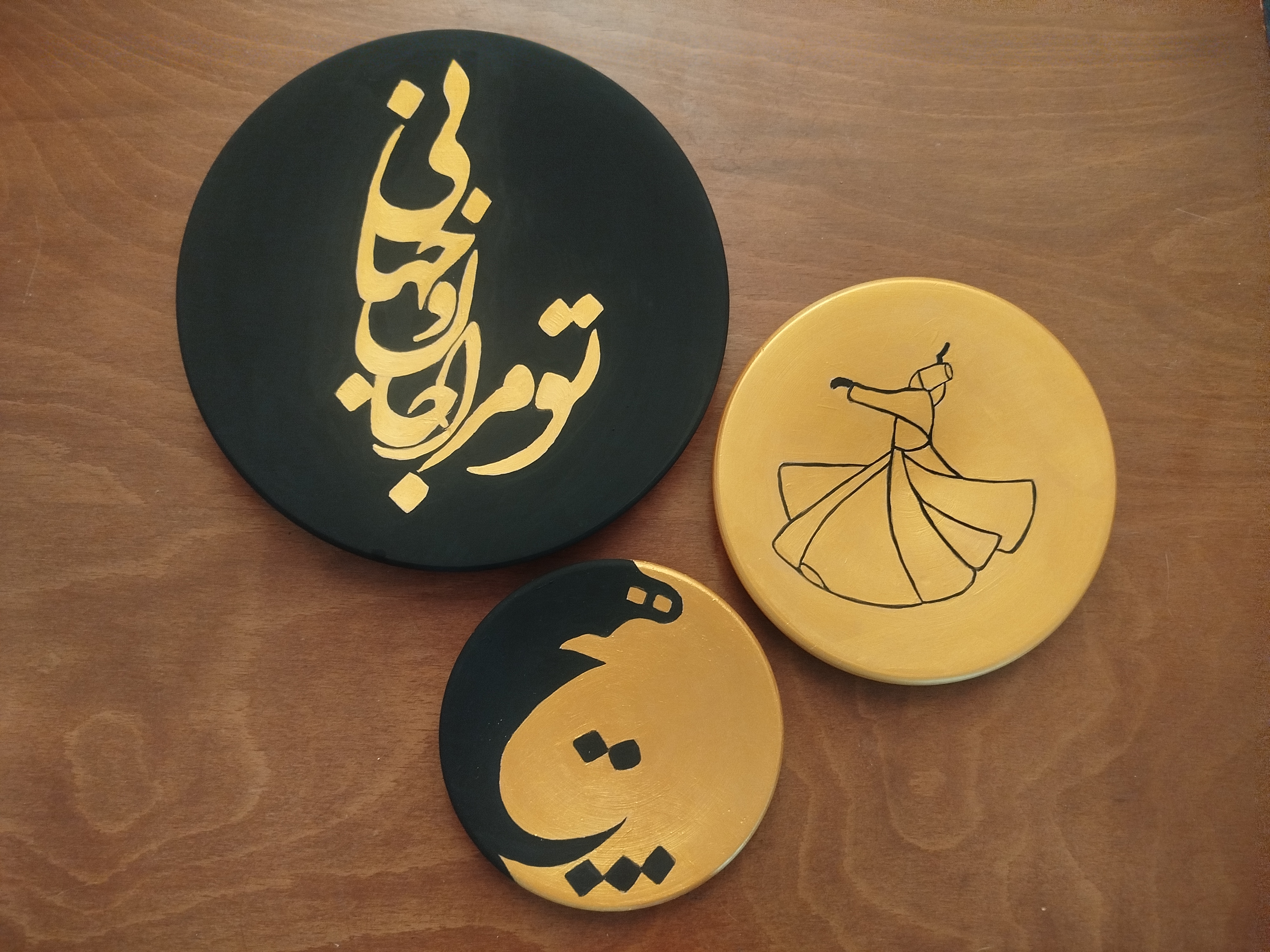 دیوار کوب سفالی آکرلیک تو مرا جان و جهانی